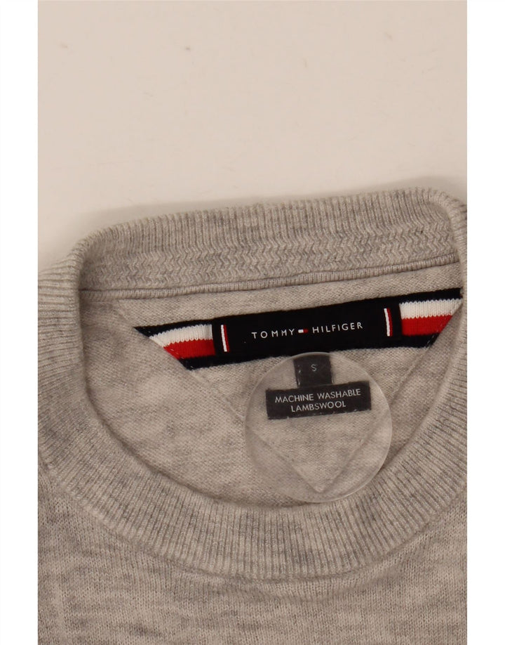 Tommy Hilfiger Mens Crew Neck Jumper Sweater Small Grey