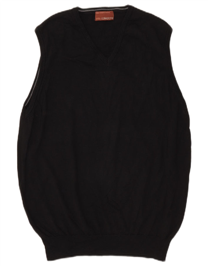 Marks & Spencer Débardeur Homme Laine Mérinos Noir Moyen