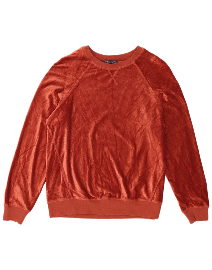 Marks & Spencer Womens Corduroy Sweatshirt Jumper UK 12 Medium Brown