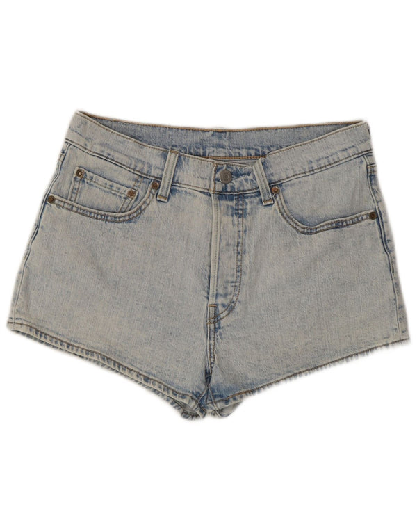 Pantaloncini di jeans Levi's 501 da donna W27 piccoli in cotone blu