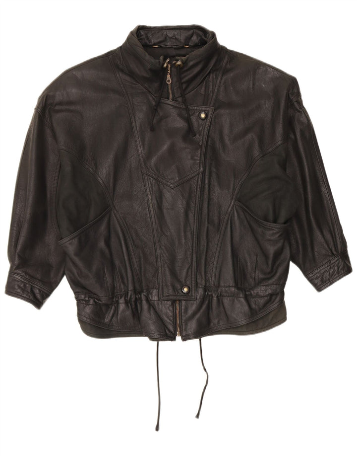 Nueva chaqueta de cuero extragrande para mujer Fast IT 44 Medium Black
