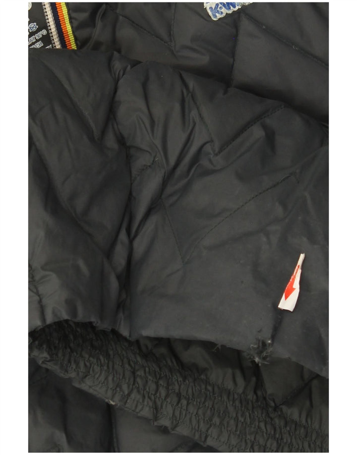 Giacca imbottita con cappuccio da uomo K-Way UK 40 Large Grigia in poliammide