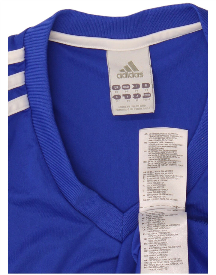 Adidas Mens Climalite T-Shirt Top Medium Blue Polyester