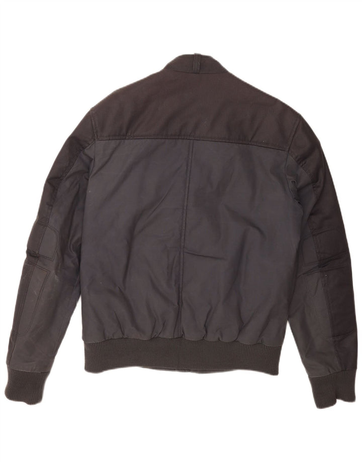 Energie Herren Bomberjacke UK 38 Medium Navy Blue Colourblock Baumwolle
