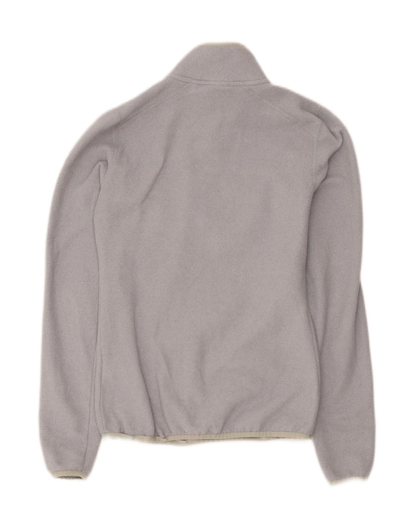 The North Face Womens Zip Neck Fleece Jumper UK 6 XS Grey Polyester