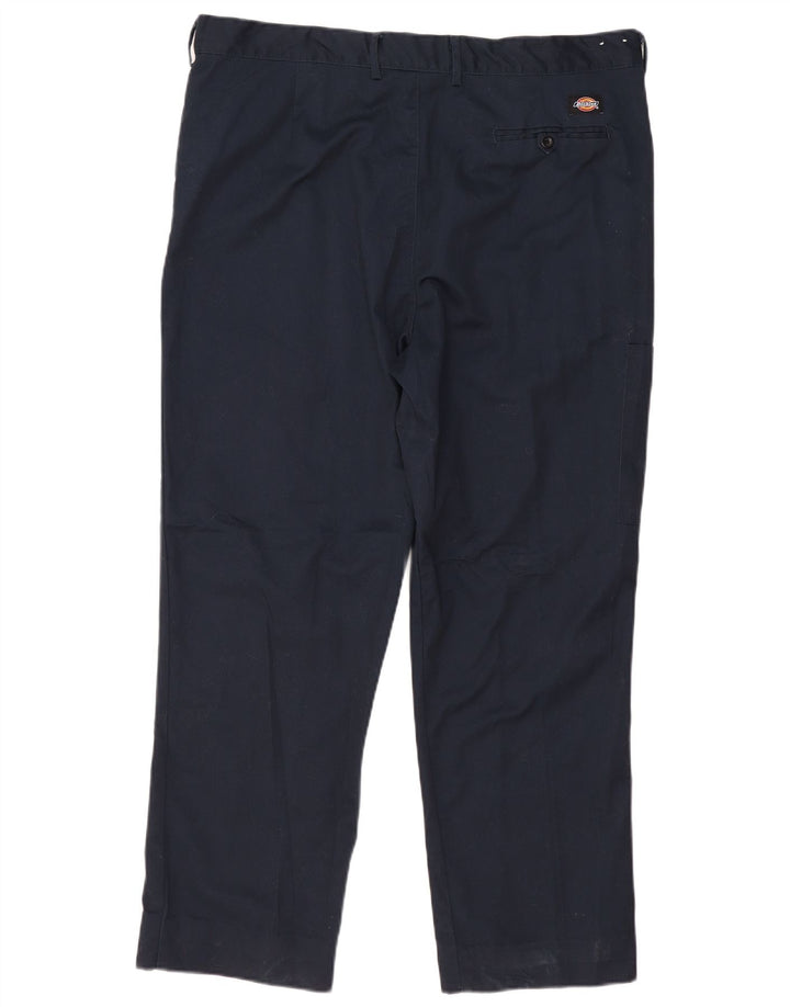 Dickies Mens Straight Suit Trousers W40 L28 Navy Blue Polyester Classic