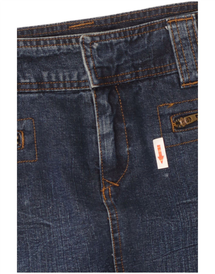 Dkny Womens Denim Skirt W28 Medium Blue Cotton