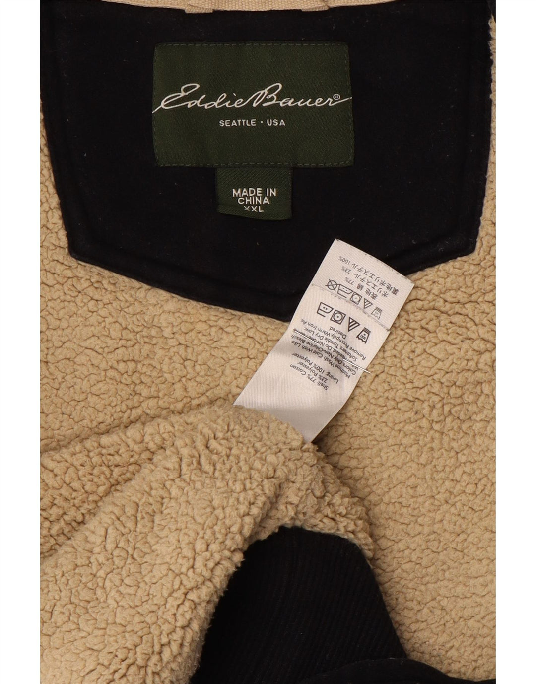 Eddie Bauer Mens Tracksuit Top Jacket 2XL Navy Blue Cotton