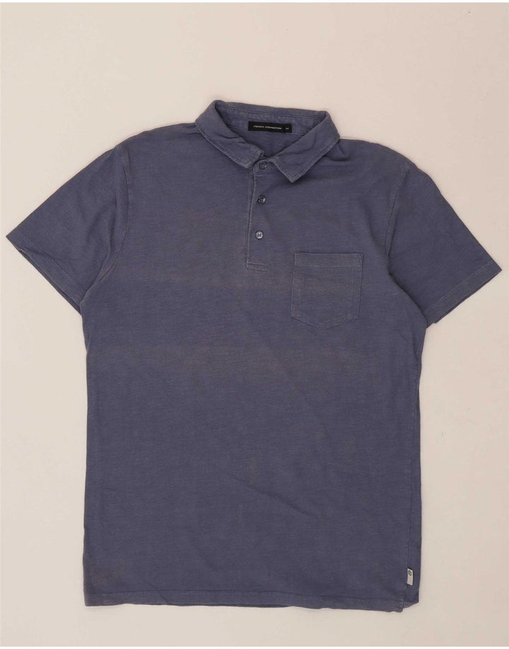FRENCH CONNECTION Mens Polo Shirt Medium Navy Blue Cotton