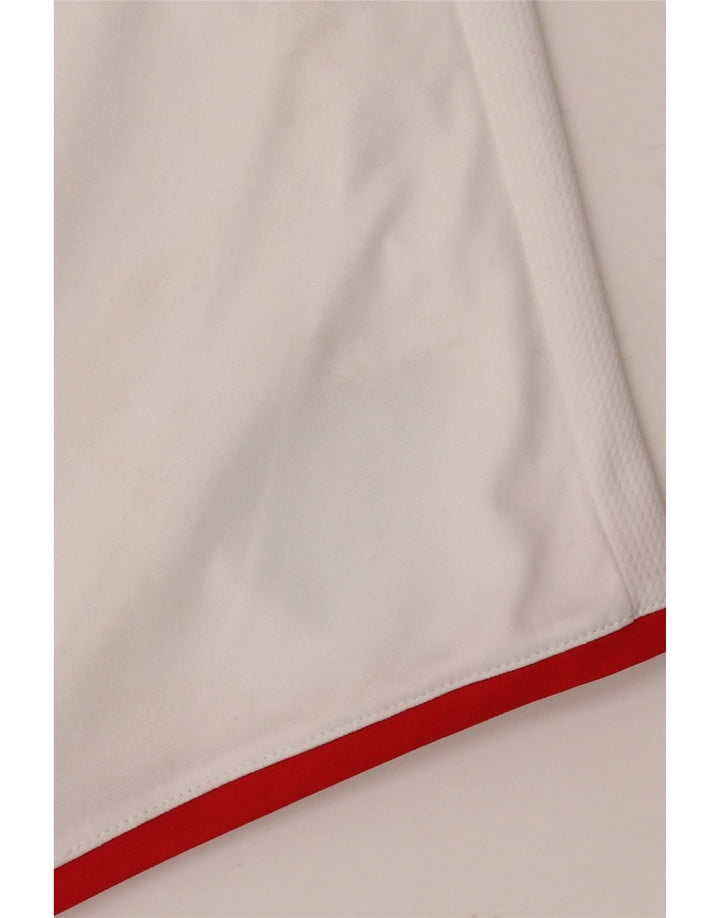 PUMA Pantalones cortos deportivos para hombre poliéster blanco mediano