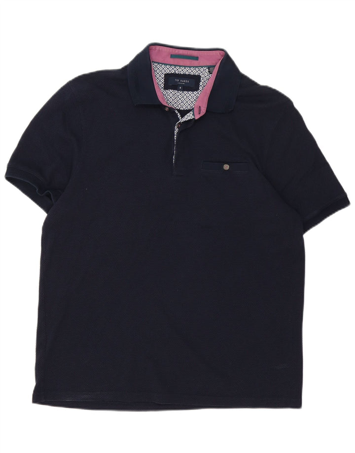 Ted Baker Mens Polo Shirt Size 5 XL Navy Blue