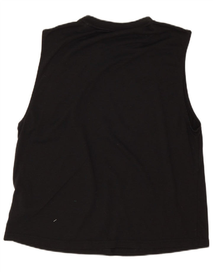 Canottiera grafica da donna Adidas UK 14 poliestere nero medio