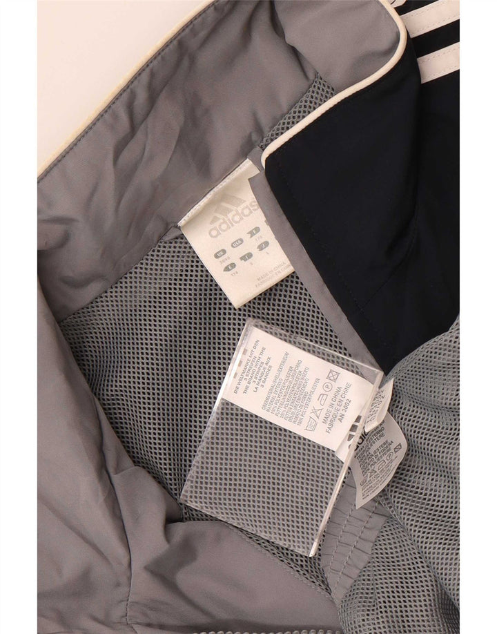 Adidas Mens Tracksuit Top Jacket UK 38/40 Medium Grey Colourblock Polyester