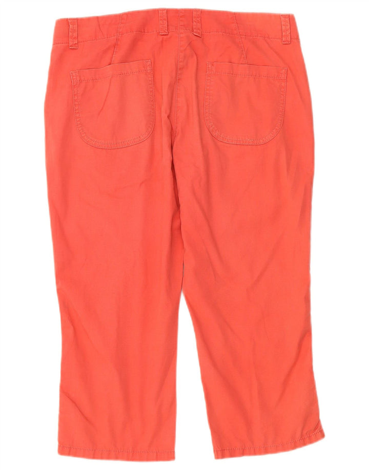 Marks & Spencer Womens Capri Trousers UK 12 Medium W32  Pink Cotton
