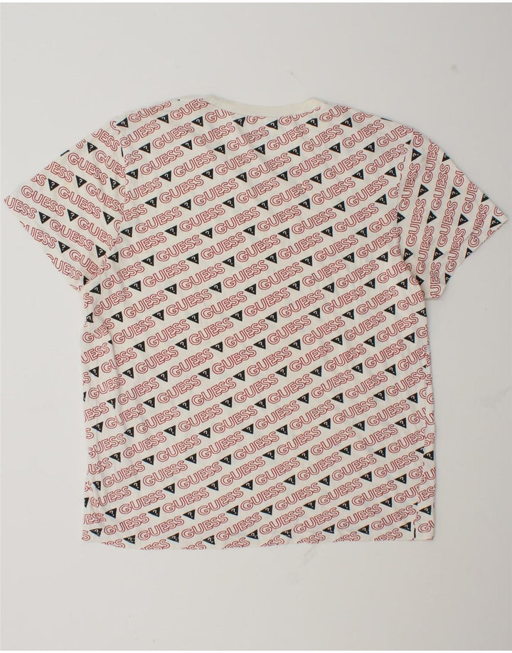 Guess Mens Graphic T-Shirt Top Large White