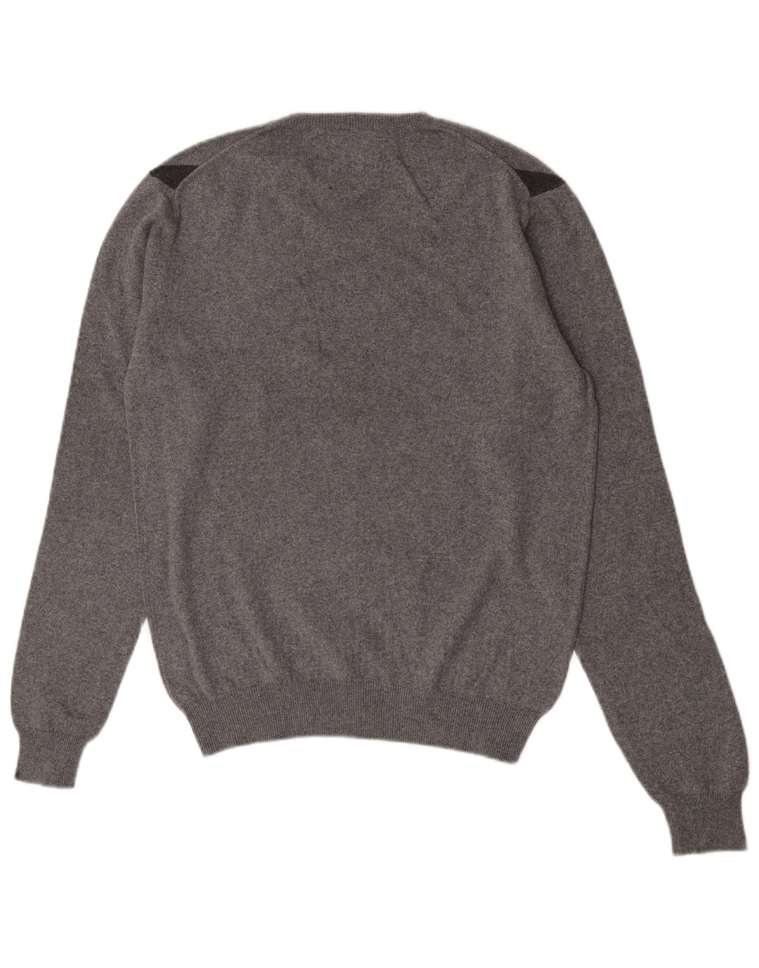 Sun68 Mens V-Neck Jumper Sweater Small Grey Argyle/Diamond Cotton