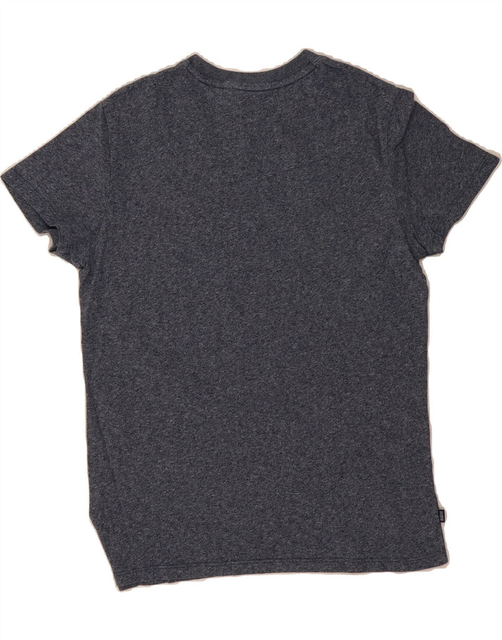 SUPERDRY Mens T-Shirt Top Medium Navy Blue Flecked Vintage Superdry and Second-Hand Superdry from Messina Hembry 