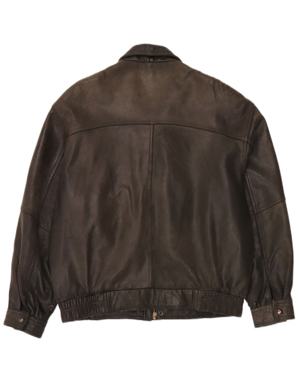 Itallo Herren Lederjacke UK 40 Large Schwarz
