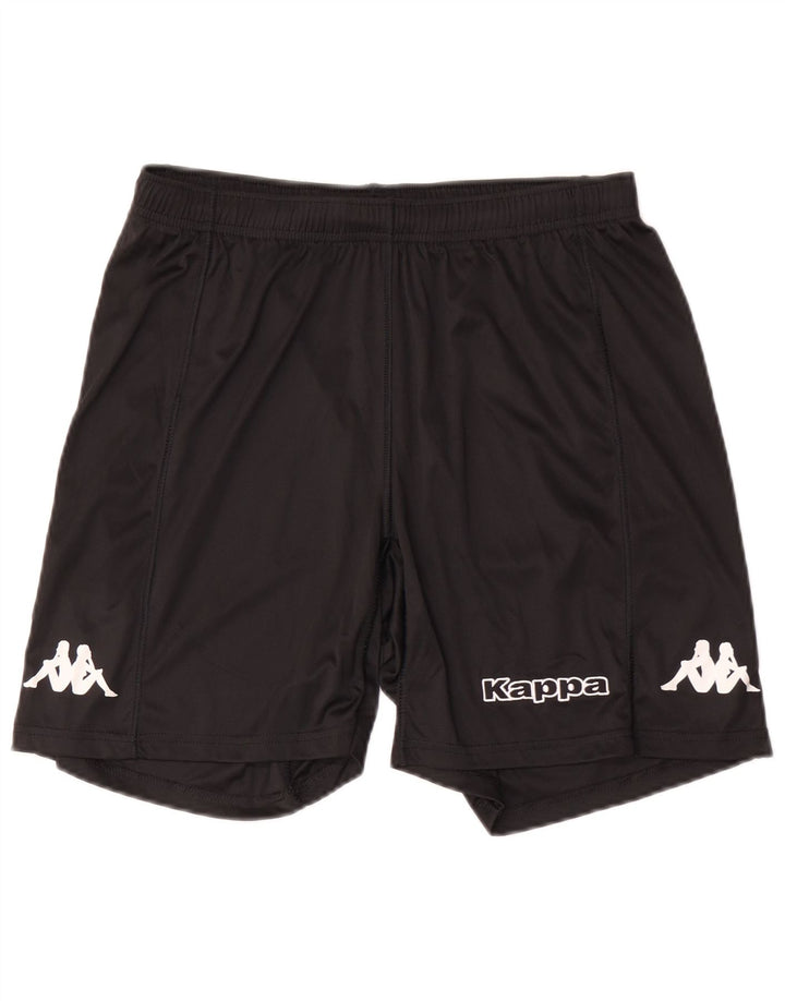 Kappa Short de Sport Graphique Homme Noir Moyen Polyester