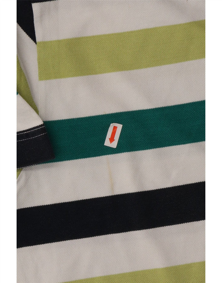 MARINA YACHTING Mens Polo Shirt Medium Multicoloured Striped Vintage Marina Yachting and Second-Hand Marina Yachting from Messina Hembry 