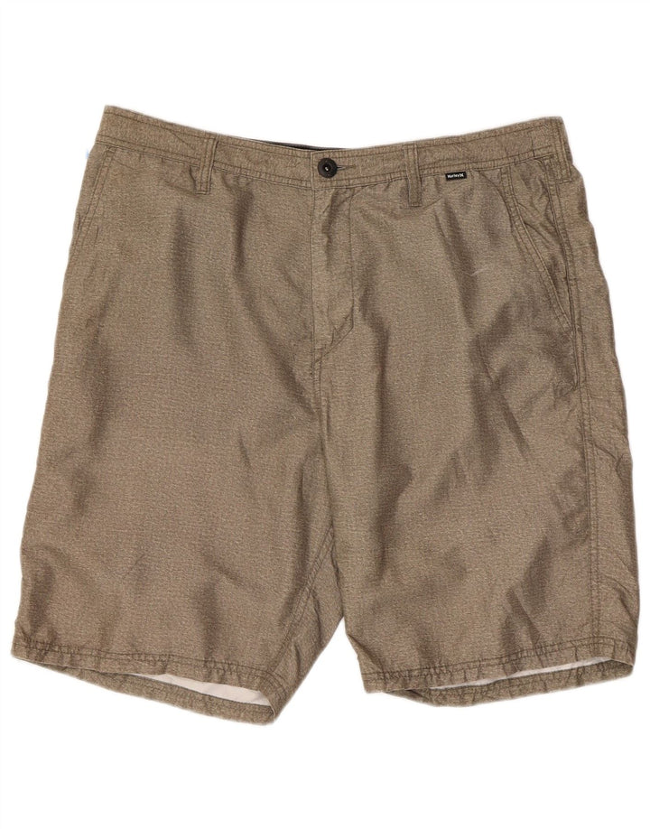 Hurley Mens Chino Shorts W34 Large Khaki Polyester