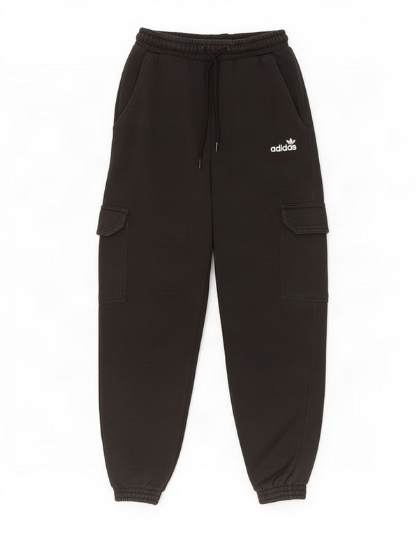 Adidas Womens Cargo Tracksuit Trousers Joggers UK 4 XS Black Cotton