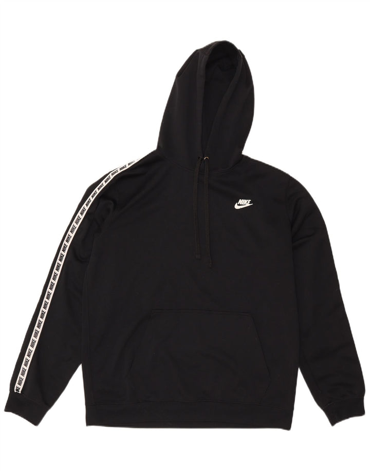 Nike Mens Graphic Hoodie Jumper Medium Black Polyester