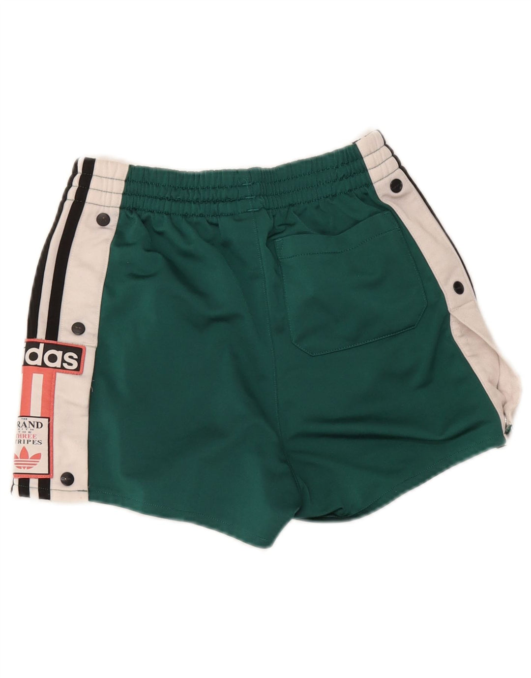 Adidas Womens Graphic Sport Shorts Medium Green Colourblock Polyester