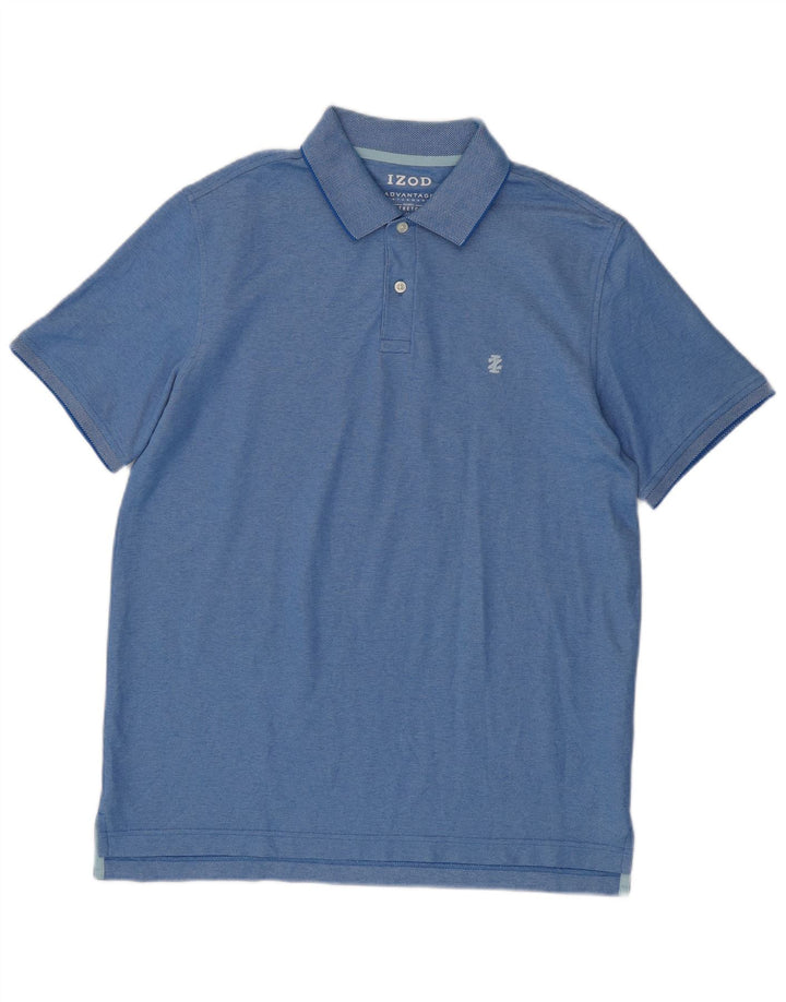 IZOD Poloskjorte til mænd Medium blå bomuld