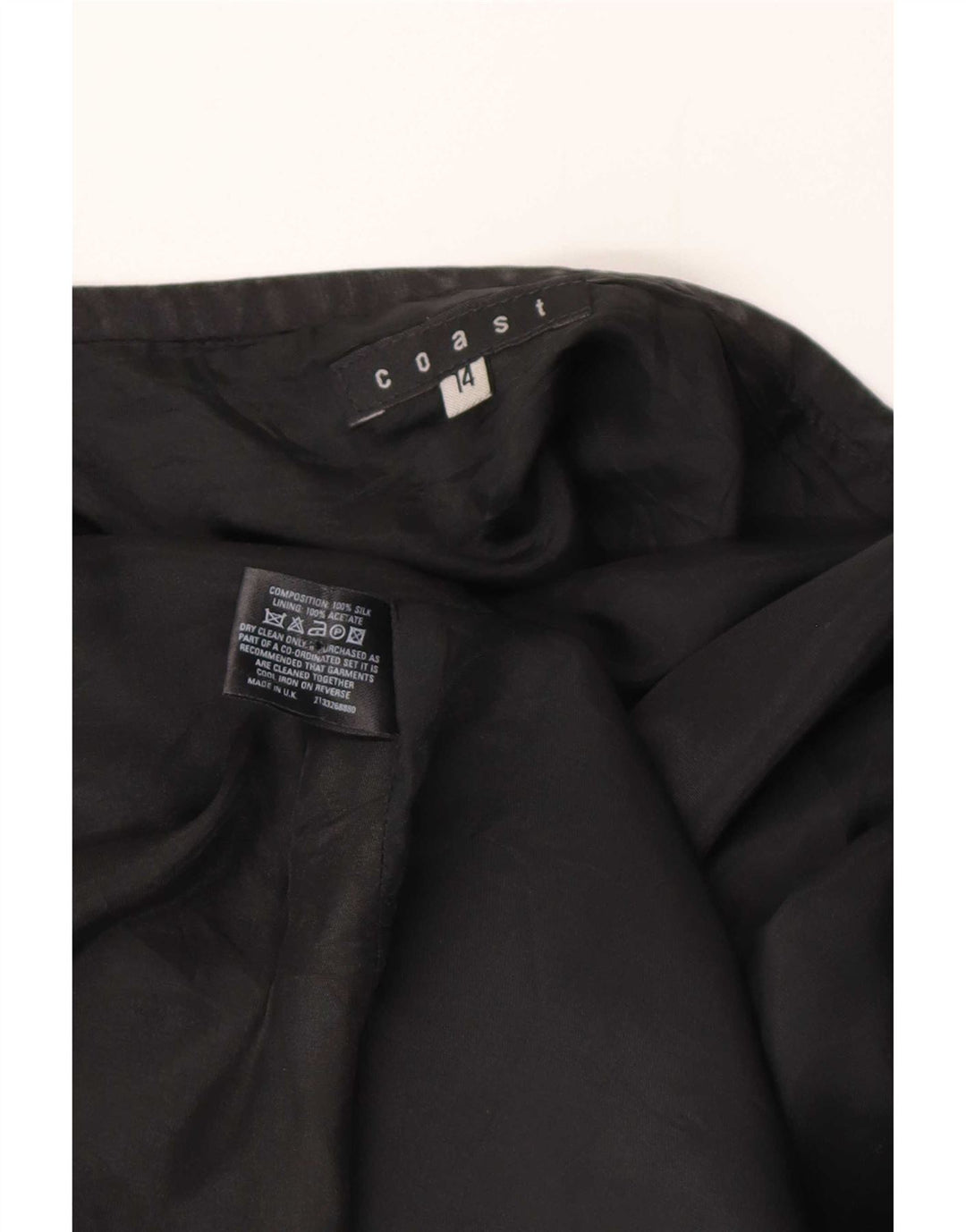 Coast Womens Bubble Skirt UK 14 Large W32 Grey Silk