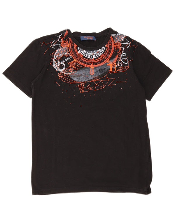 T-Shirt Grafica Trussardi Bambino 15-16 Anni Nera in Cotone