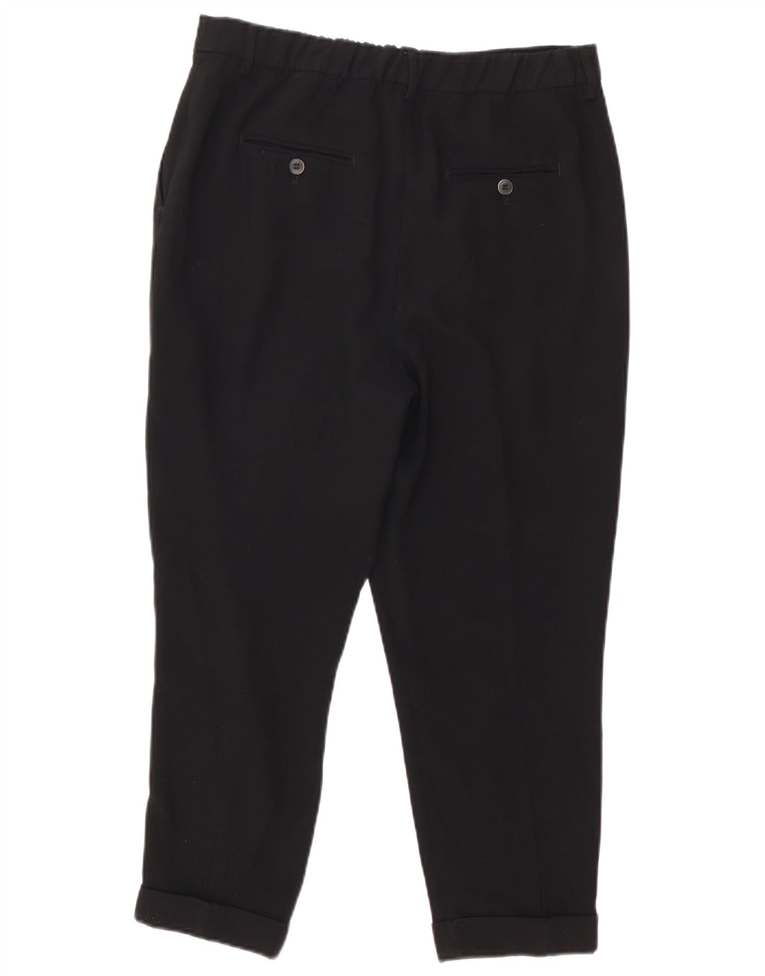 Zara Womens Tapered Capri Trousers Medium W30 L23 Black