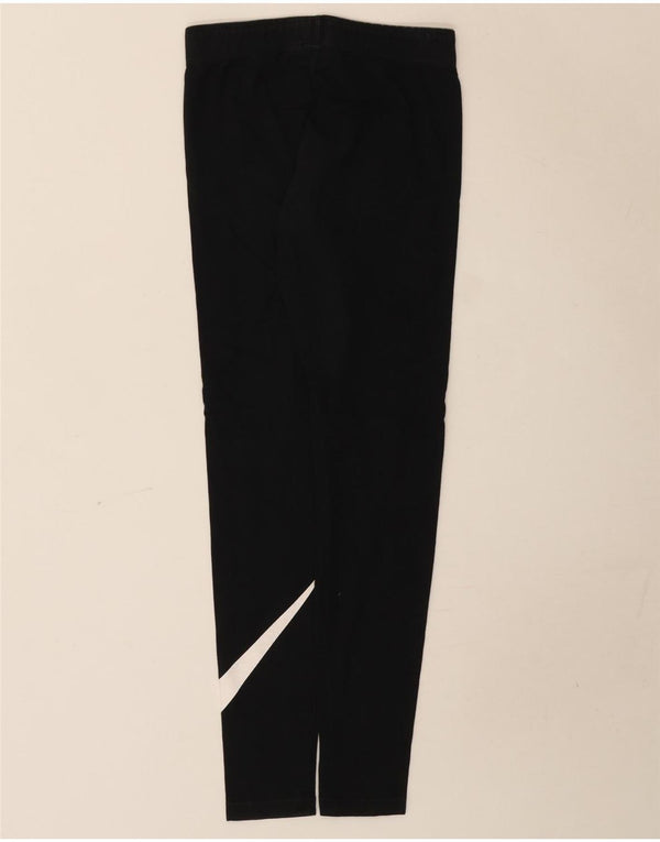 Nike Dame Grafiske Leggings UK 8 Small Black Bomuld