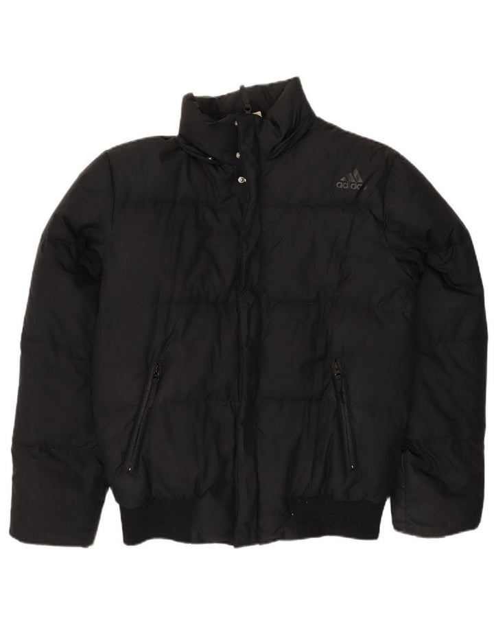 ADIDAS Mens Padded Jacket UK 38/40 Medium Black Polyester Vintage Adidas and Second-Hand Adidas from Messina Hembry 
