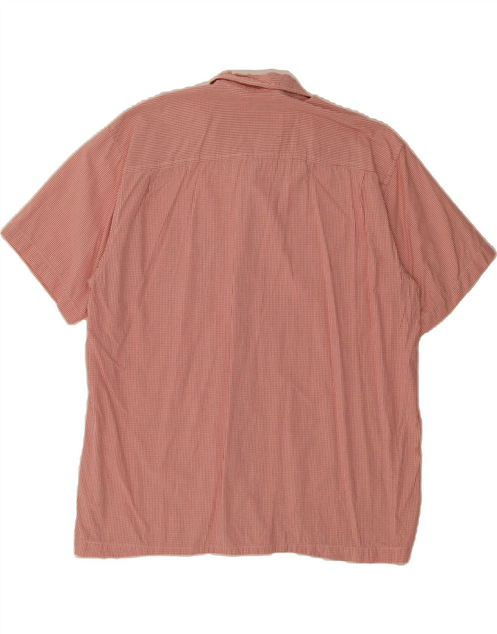 IZOD Mens Short Sleeve Shirt XL Red Check Cotton Vintage Izod and Second-Hand Izod from Messina Hembry 