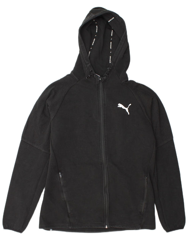 Puma Mens Graphic Zip Hoodie Sweater Large Black Cotton