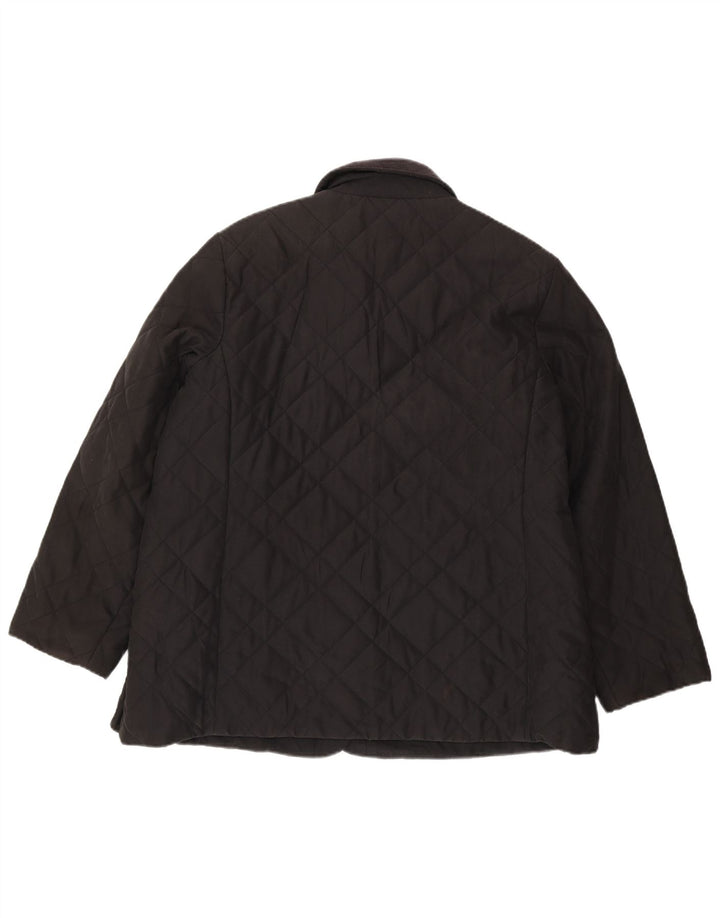 Marks & Spencer Quiltet jakke til kvinder UK 20 2XL Sort Polyester