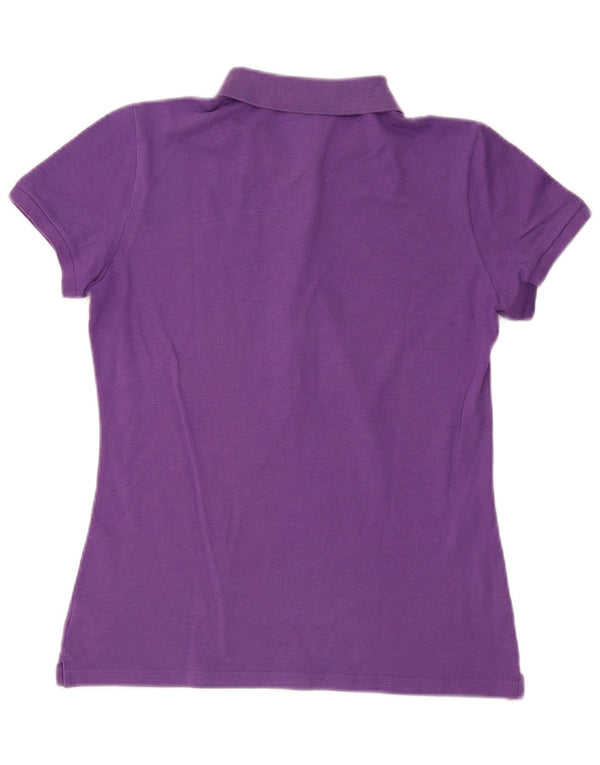 Lacoste Womens Polo Shirt Size 44 Large Purple Cotton