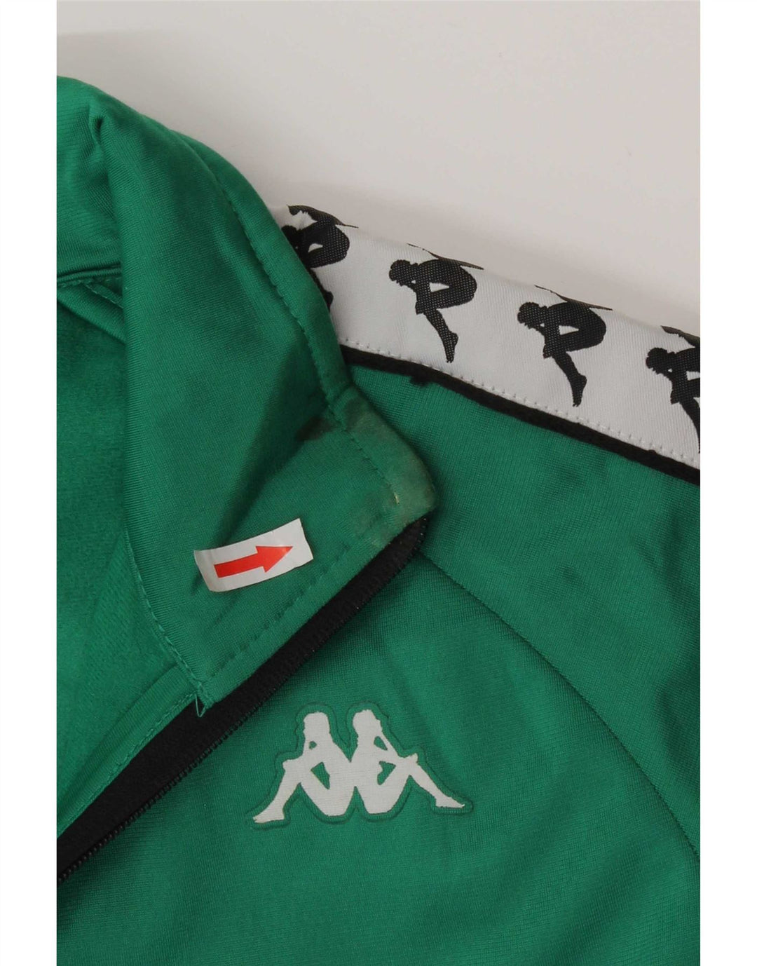 Kappa Mens Graphic Tracksuit Top Jacket Small Green Colourblock