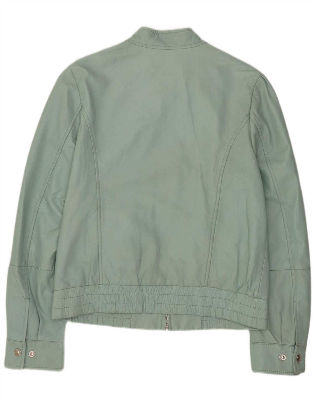 Conbipel Blouson Motard En Cuir Femme IT 44 Cuir Vert Moyen