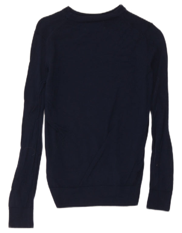 Marks & Spencer Womens Crew Neck Jumper Sweater UK 6 XS Navy Blue