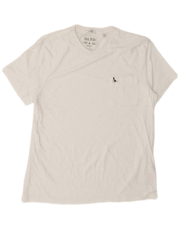 Jack Wills Mens Slim Fit T-Shirt Top 2XL White Cotton