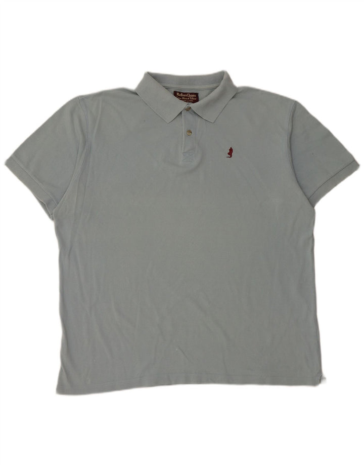 MARLBORO CLASSICS Mens Polo Shirt XL Blue Cotton