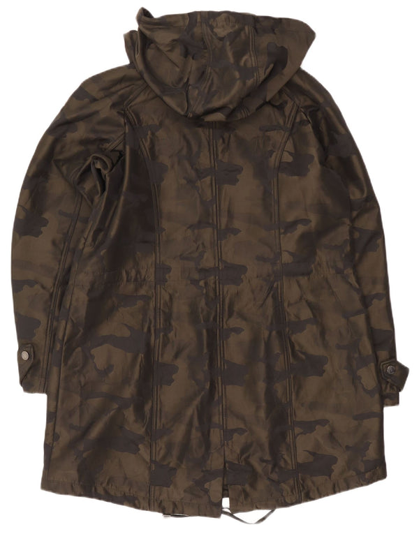Michael Kors Damen-Parkajacke mit Kapuze, UK 18, XL, Khaki, Camouflage, Polyester