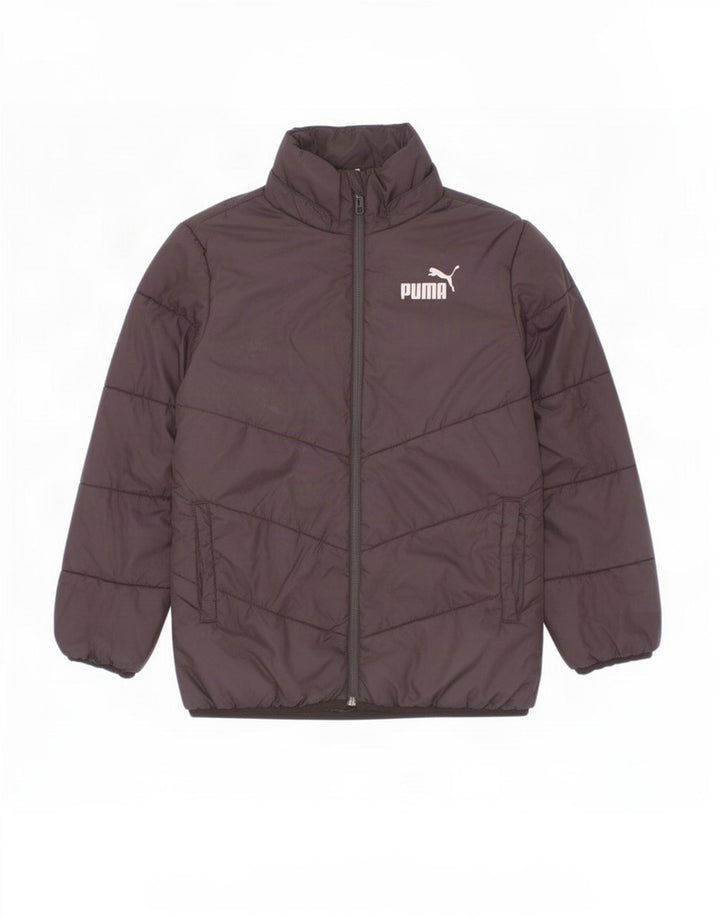 Puma Chaqueta acolchada con gráfico para niño 9-10 años Negro Poliéster