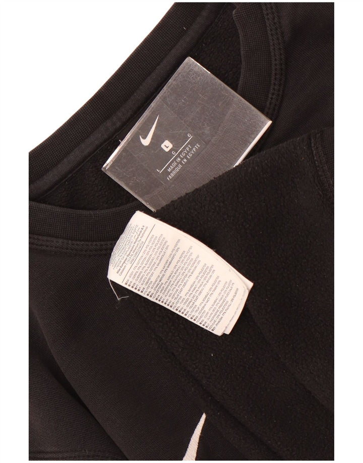 Nike Mens Sweatshirt Jumper Large Black Cotton