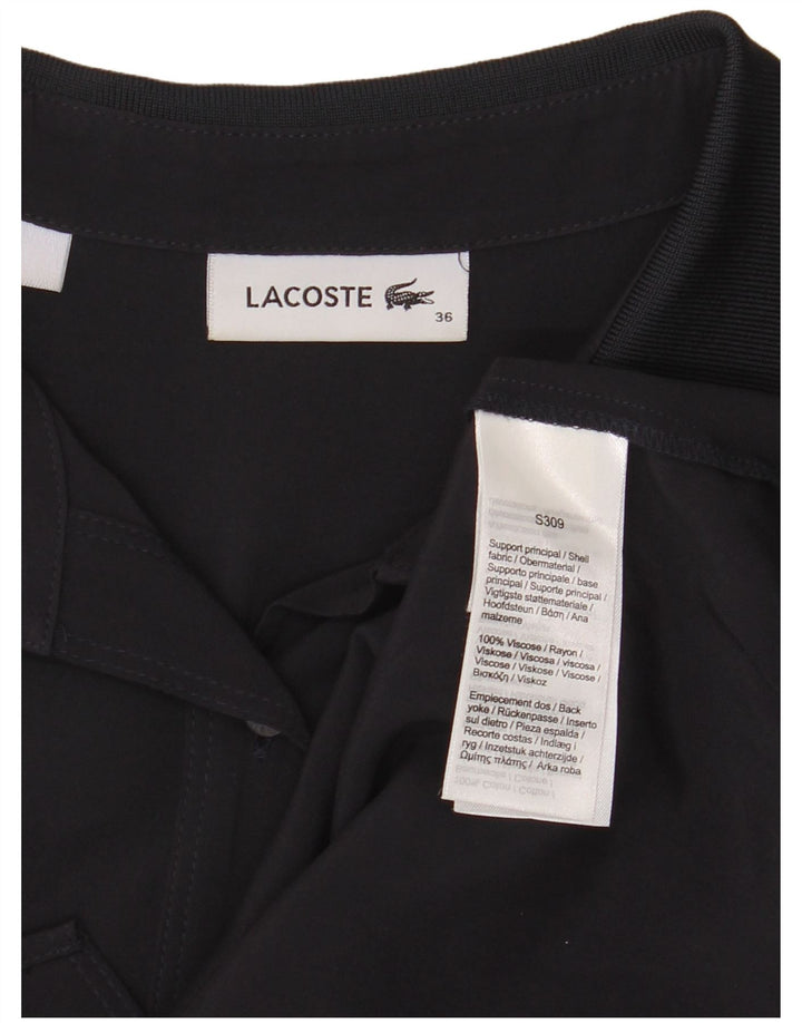 Lacoste Womens Shirt Size 36 Small Black Viscose