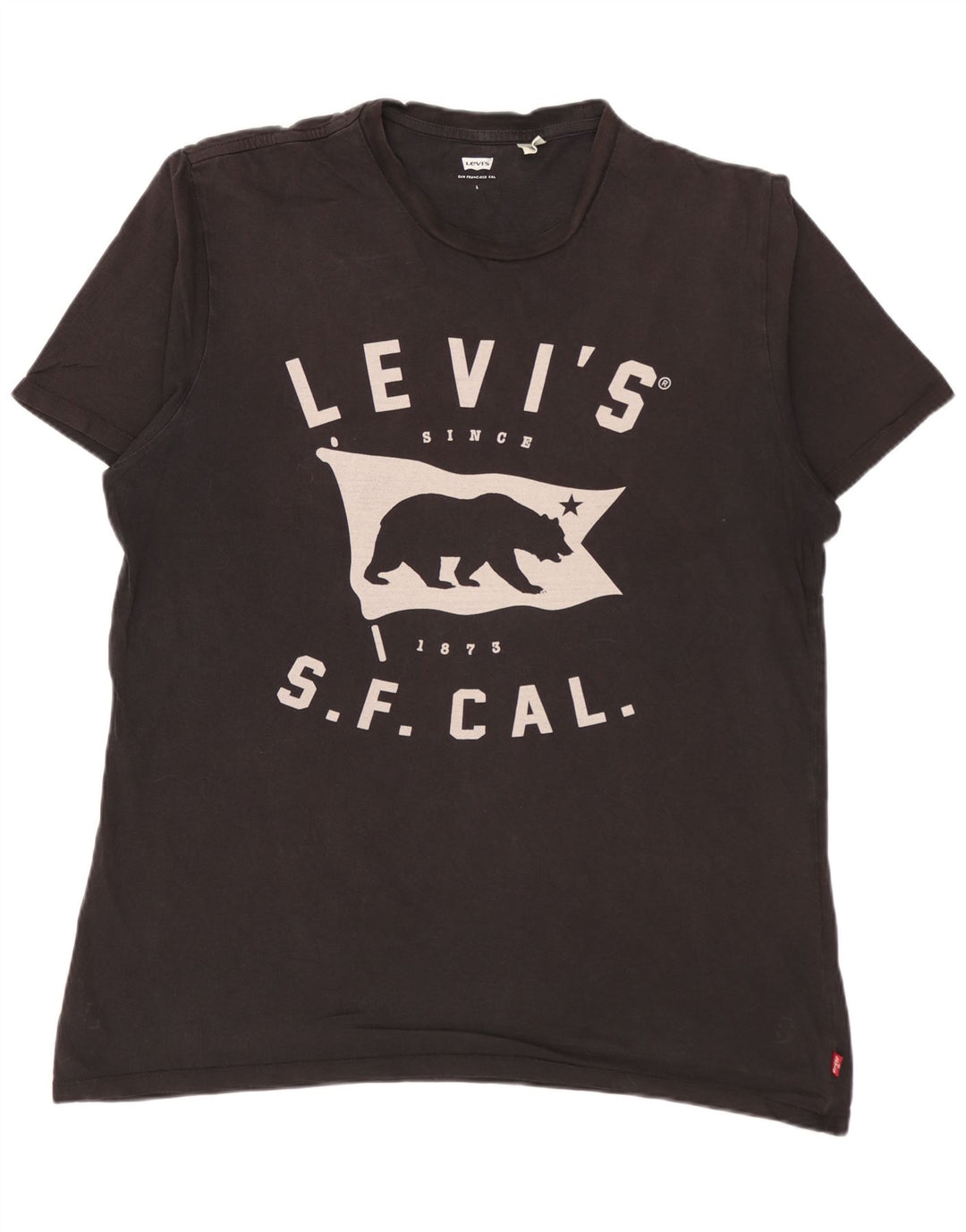 T-shirt grafica da uomo LEVI'S Top grande in cotone nero