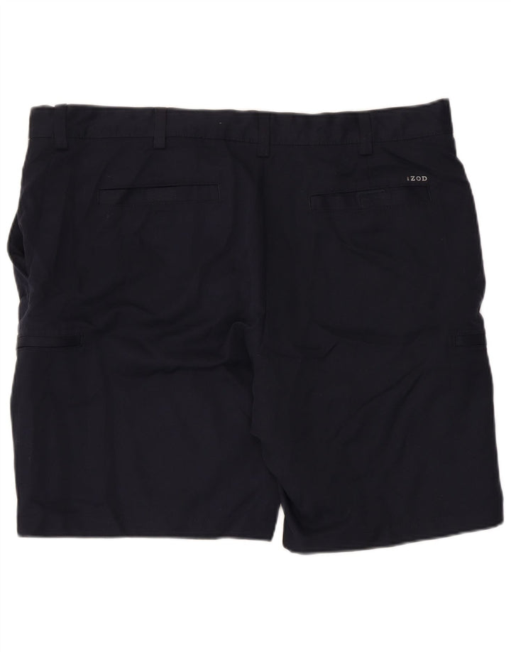 Izod Mens Cargo Shorts W40 XL Navy Blue Polyester