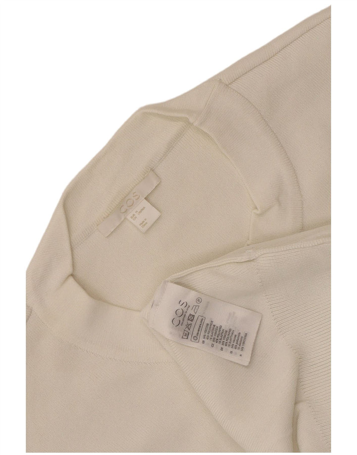Cos Damen-Pullover mit Rundhalsausschnitt, UK 14, mittelweiße Viskose